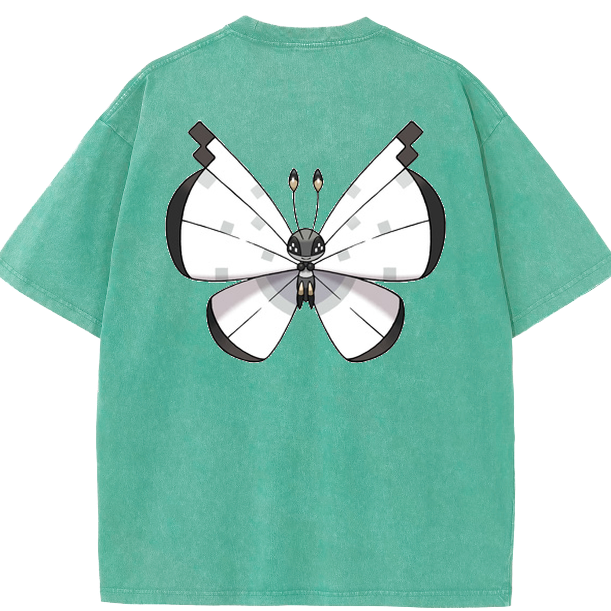 （画像用） ポケットモンスター Pokémon 綿100% ヴィンテージ風 半袖Tシャツ（背面プリント）